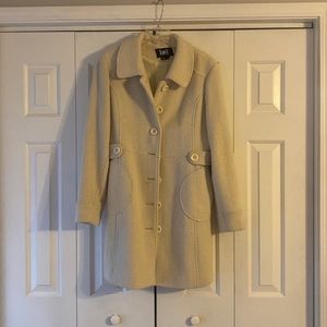 Winter white wool blend pea coat